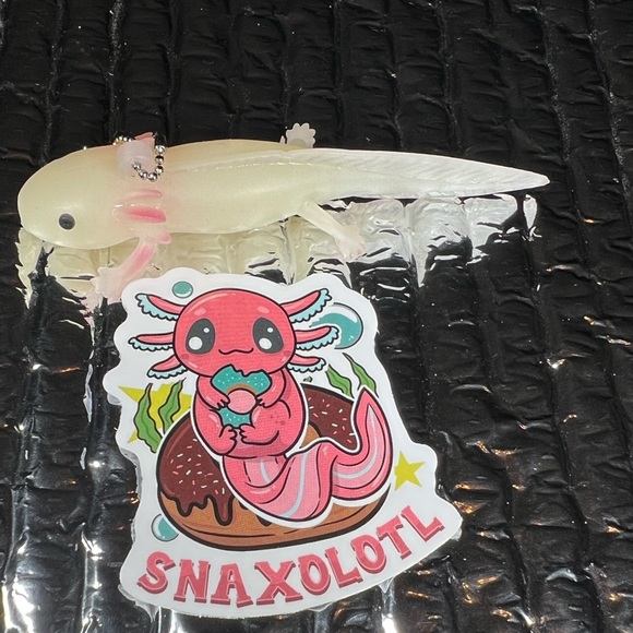 SNACKSalotl Axolotl Crazy Trending WaterProof Single Decor Accent Sticker - Picture 2 of 5